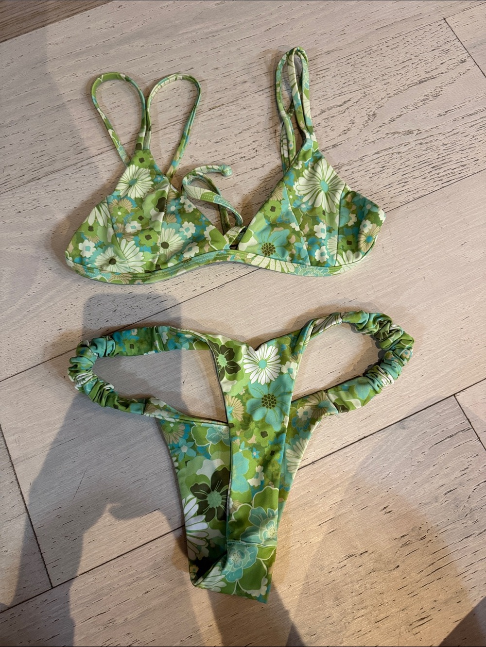 Kulani Kinis Green Floral Bikini Set
